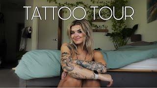 TATTOO TOUR  Black & Grey Half Sleeve Patchwork Random Leg Tattoos