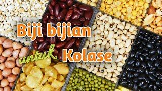 Biji bijian yang Sering digunakan untuk kolase  Kolase dari bahan alam