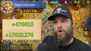 Oxya Unknown  Account Review  Insane Stats  Castle Clash