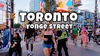 Toronto  Saturday Yonge Street Downtown Walking Tour Canada 4k