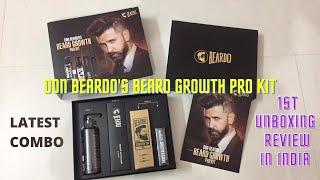 DON BEARDOS BEARD GROWTH PRO KIT 2021 Unboxing And Review Beardo New Mens Budget Beard Combo