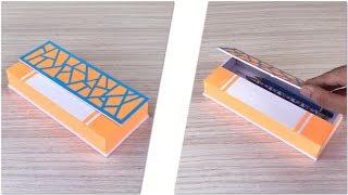 Amazing make a cute looking pencil box from sun board magnetic lock