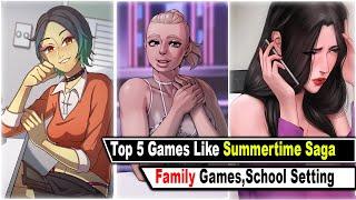 Top 5  Realistic Games Like Summertime Saga Family Games School Setting Part.5