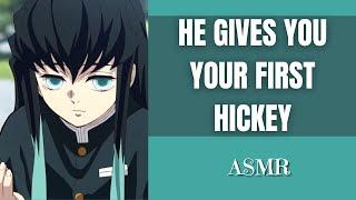 He gives you your first hickey  - Muichiro x listener