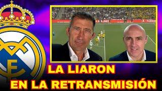 CARLOS MARTÍNEZ Y MALDINI LA LIARON EN LA RETRANSMISIÓN SE TRAGARON EL ERROR CONTRA EL MADRID