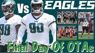 Jalen Carter Vs Jordan Davis On Final Day of Eagles OTAs + Nolan Smith Crushing Hit HUGE UPDATE