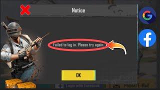 How To Fix PUBG MOBILE Not Login With Facebook  PUBG Login Failed Issue