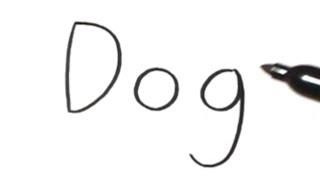 How to Draw a Dog Using the Word Dog  Very Easy