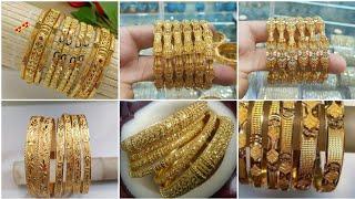 6 pieces Very unique Gold Bangles Designs 2022 Latest Gold 6 piece Bangles Designs SKFW