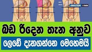 බඩ රිදෙන තැන අනුව ලෙඩේ දැනගන්නෙ මෙහෙමයි  Meaning of abdominal pain 2019