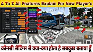 All Features Explain Bus simulator indonesia For Beginner Hindi All Settings Bus simulator indonesia