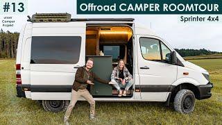 Die coolste OFFROAD CAMPER ROOMTOUR  ausführliche VAN TOUR  SPRINTER 4x4 Camper Selbstausbau #13