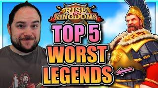 Worst Commanders Top 5 - Legendary Rise of Kingdoms