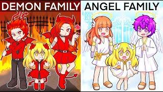 The Squad Gets ADOPTED By DEMON vs ANGEL Family In Roblox Brookhaven RP