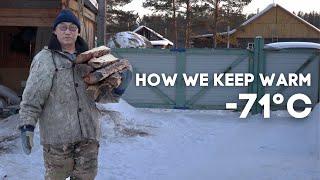 How Do We Keep Warm at -71°C -95°F? House Tour  Yakutia