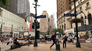 Walking on 6th Ave from Herald Square to Central Park  New York Tour 4K #travel #newyorkcity