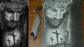 Jesus christ drawing  Realistic drawing Timelapse #art #drawingtutorial #howtodraw #painting