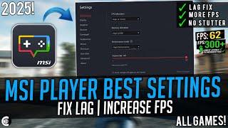 MSI App Player Best Settings For Low End PC  MSI Player Speedup & Lag Fix