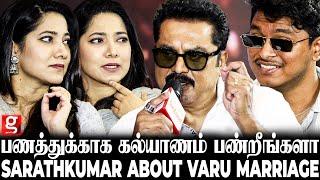 என் பொண்ணு Varalaxmi  பத்தி தப்பா பேசுனா தைரியம் இருந்தா நேர்ல வா... SarathKumar Gets Angry