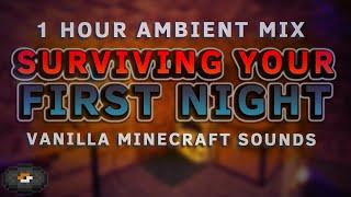 Surviving Your First Night  Minecraft Nostalgic Ambiance w Vanilla Music