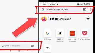 how to move toolbar to top on Firefox  how to move search bar to top on Firefox