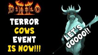 Terror COWS Event First Ever Live Stream Lets Farm the MooMoo Farm Diablo 2 Resurrected  D2R