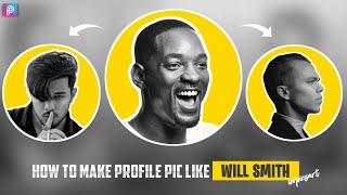 How to Create Profile Picture Like Will Smith in Picsart  Design a Yellow Logo Like Will Smith