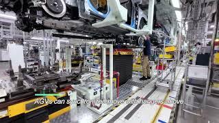 Our assembly AGVs in Japan leading auto-manufacturers plant in Huntsville Alabama