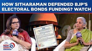 Sitharaman Defends BJP’s Electoral Bonds Funding At Times Now Summit Watch What Modi Minister Said