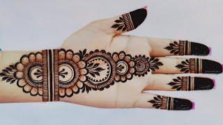 Very beautiful stylish front hand mehndi design  easy arabic mehndi design  Mehndi design  Mehndi