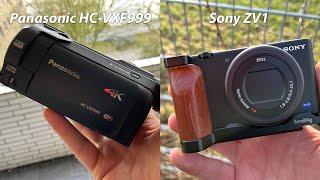 Panasonic HC-VXF999 vs Sony ZV-1 video quality test