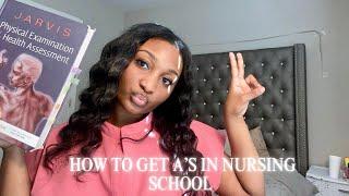 HOW TO STUDY IN NURSING SCHOOL TO GET A 4.0 GPA  Study tips + Advice 