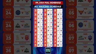 IPL 2024 Full Schedule Indian Premier League 2024 Schedule IPL Schedule #ipl #ipl2024schedule
