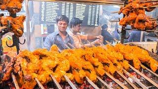 INDIAN STREET FOOD Tour in LUCKNOW with MONSTER BBQ CHICKEN and CHEAP SPICY CURRY 