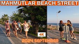 Alanya Mahmutlar  Mahmutlar Beach City  Mahmutlar Street 2024  Alanya Antalya Turkey  4K 60 FPS