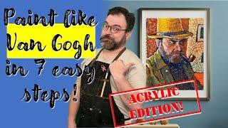 Paint like Van Gogh in 7 easy steps Acrylic version