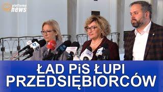 Ład PiS łupi przedsiębiorców - konferencja prasowa KO