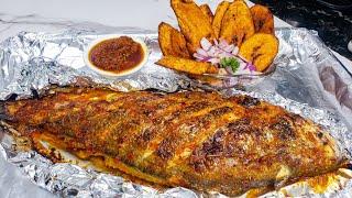 Extra Tasty and Juicy Oven Grilled Fish in a Foil  Oven Grilled Croaker Fish
