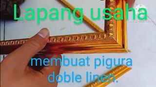 Tutorial membuat pigura ukuran40x30 doble linen