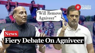 Rajnath Singh Rahul Gandhi Debate On Agniveer Rahul Vows To Scrap Scheme