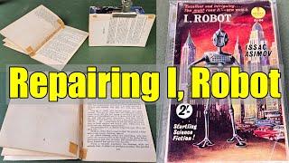 REPAIRING - A VINTAGE Paperback - I ROBOT by Isaac ASIMOV - With BOOK Binders GLUE - GREAT Result