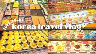 Korea Vlog Ep 4 │ Food Vlog Korean Department Store Food Tour Cafes & Coffee Seoul Travel  4K
