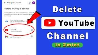 How to delete YouTube channel in your Mobile  YouTube channel delete  YouTube channel