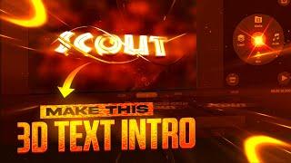 Make This Awesome  3D Text Intro in Mobile  3d Text Intro for Gaming Channel  How to Make Intro