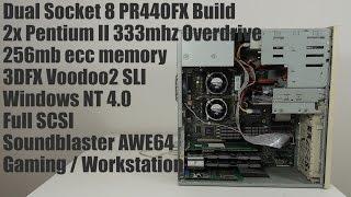 Dual Pentium II Overdrive Build. 3DFX Voodoo2 SLI Intel PR440FX Windows NT4.0