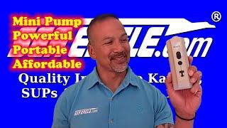 Sea Eagles New Mini Pump - 3-IN-1 ELECTRIC AIR PUMP w Built-in Flashlight - SeaEagle.com