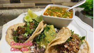 Tacos de Chamorro de res Con su consomé Quedan delisiosos