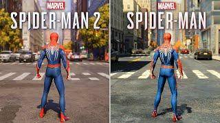 Spider-Man 2 vs Spider-Man Remastered - Physics and Details Comparison