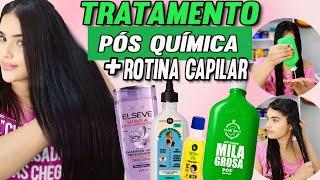 RECUPERANDO MEU CABELO PÓS QUÍMICA  RECONSTRUÇÃO #como#hair#reconstrução #tratamento#rotinacapilar