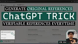 How to Generate Original and Authentic References with ChatGPT - Custom ChatGPT Instructions